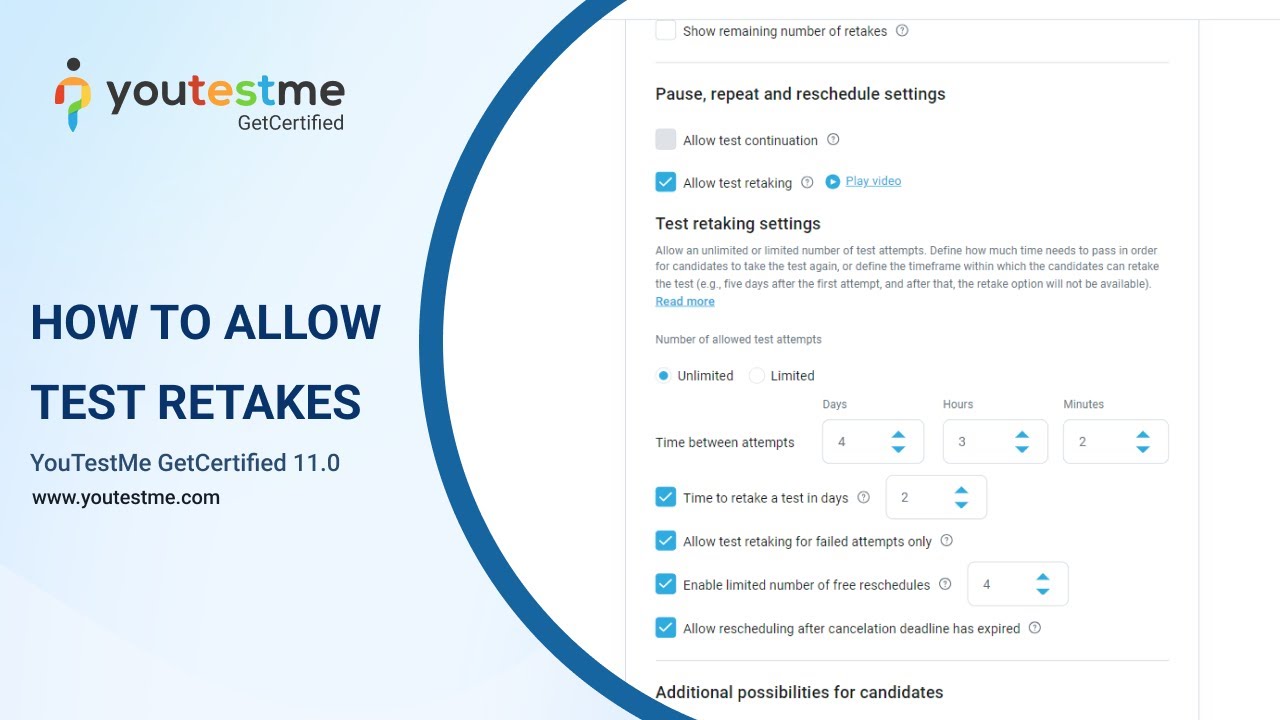 How to Allow Test Retakes