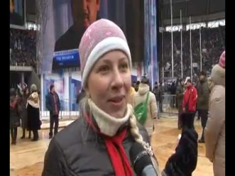 Интервью участников митинга в 23 февраля в Лужниках Video