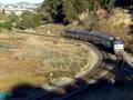 AMTK505 Leads Westbound #713 Around the Curves of the SF Bay