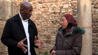 GlobeTrotter Jon Haggins TV at Bulla Regia Archeological Site in Tunisia