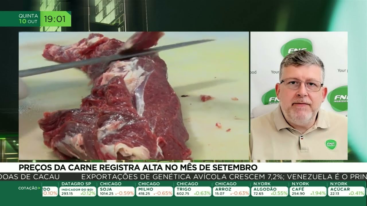 Preços da carne registra alta no mês de setembro