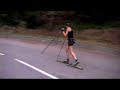 Mont�e en ski-roue