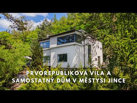 Video Prvorepubliková vila a samostatný dům v městysi Jince