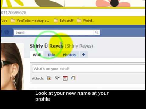 how to change name on facebook