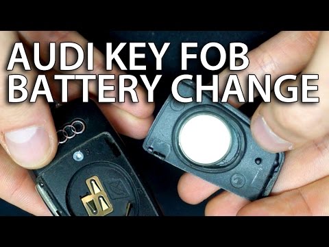 How to change battery Audi flip key fob remote (A3 A4 A5 A6 A7 A8 Q3 Q5 Q7 DL2032)