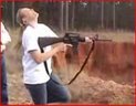 Blond Girl Shooting AR-15!