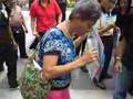 Woman led away by police at PAP lunch time rally