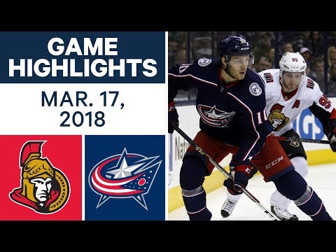 Video: NHL Game Highlights | Senators vs. Blue Jackets - Mar. 17, 2018