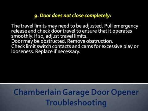 how to troubleshoot a garage door opener