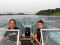 Cornwall,ON. Joanne's First Time Driving A Boat. (Aug 2009)