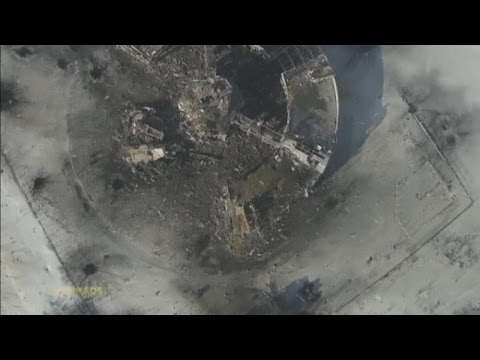 Eerie drone footage shows 'total destruction of Ukraine's international airport'