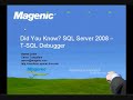 SQL Server 2008 T-SQL Debugger