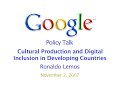Policy Talks@Google: Ronaldo Lemos