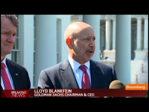 Blankfein - Oct. 2 (Bloomberg) -- Brian Moynihan, CEO at Bank of America and Lloyd Blankfein, chairman & CEO at Goldman Sachs, recap their meeting with President Obama o...