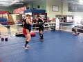 American Muay Thai standout Bryce Krause hitting pads