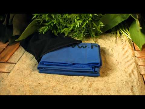 PEARL Mikrofaser-Duschtuch 140 x 70 cm, blau