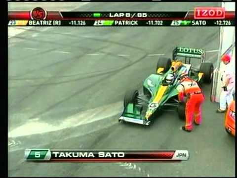 2011 Indycar Toronto - Takuma Sato punts Danica Patrick / Kanaan interview
