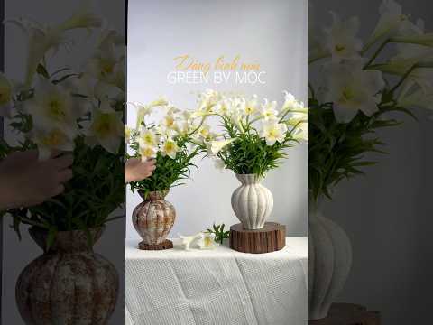 Bình Cắm Hoa Dáng Múi PT Ceramics Gốm Bát Tràng Thủ Công