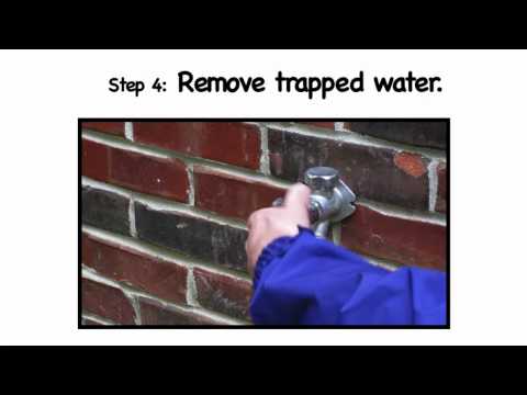 how to drain external faucets