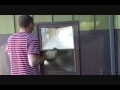 Father Smashes Window with Brick Freak Accident
