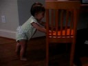 Louisa pushing chair