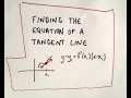 Finding the Equation of a Tangent Line