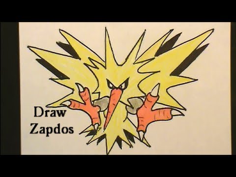 how to draw zapdos