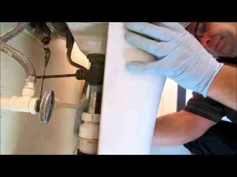 how to replace a pedestal sink