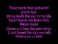 Unbreak my heart lyrics
