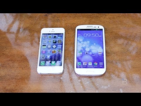 SIII - iPhone 5 vs Samsung Galaxy S3 Review Comparison iPhone 5 review: http://tchno.be/SwzxYS Galaxy S III review: http://tchno.be/NgXhMX When new tech hits the ma...