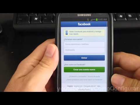 how to use facebook in samsung galaxy y