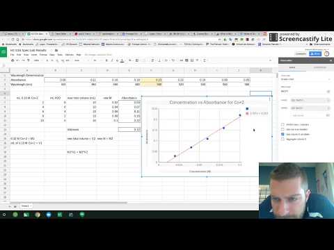 video-linktoworks-Graphing Concentration vs Absorbance in Google Sheets ...