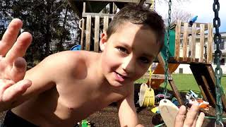 Swing set Ice water Bucket Challenge