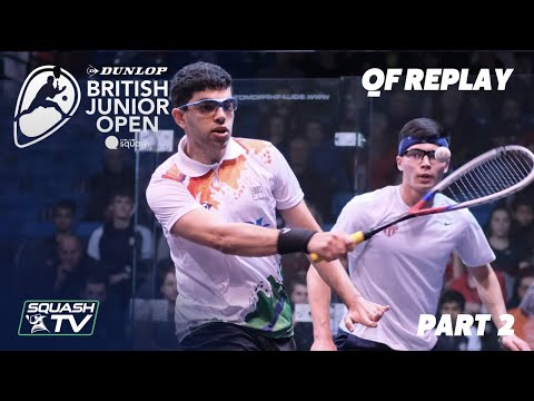 Squash: Dunlop British Junior Open 2020 - Quarter Finals - Glass Court Session 2