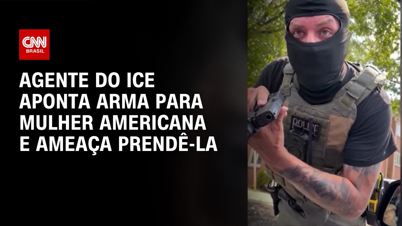 Vídeo mostra agente do ICE apontando arma para mulher nos EUA  | CNN BRASIL