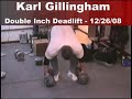 Karl Gillingham doing a double inch deadlift
