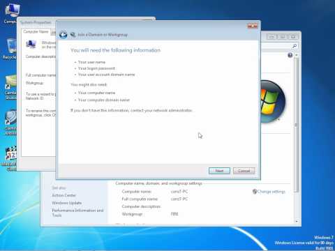 how to join a domain in windows 7