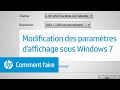Modification Des Paramètres D affichage Sous Windows 7