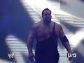 Kane attempts to chokeslam Lillian.