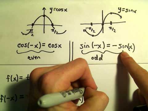 how to know odd or even functions