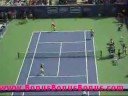 professional tennis player, andy roddick, partnered with wwe wrestler, john cena, face off against pro tennis players: martina hingis and ana ivanovic in a comedic doubles match at arthur ashe kids' day at the us open 2007.