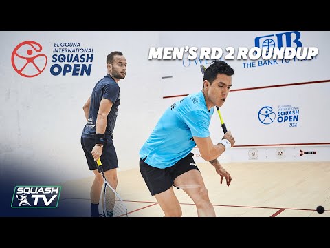 Squash: El Gouna International 2021 - Men's Rd 2 Side Court Roundup