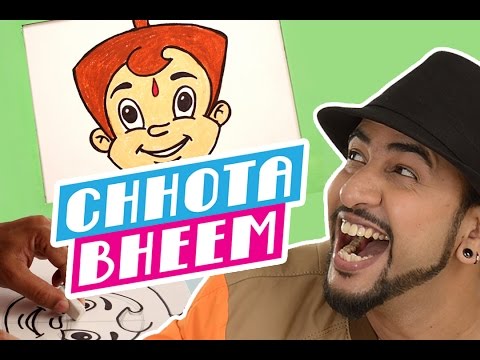 how to draw bheem step by step