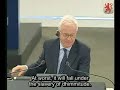 brlliant speech by jean marie le pen the leader of french party front nationale exposing the eu for what it is.
