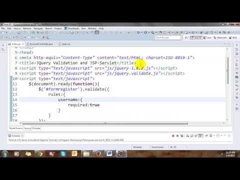 how to provide validation in jsp