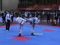 TF World Championship 2007 Quebec City, Canada -54 kilo individual male sparring senior semifinals Maxime Bujold (Canada) vs Mikko Allinniemi (Finland) www.itfwcquebec2007.com www.tkdquebec.org www.maximebujold.com