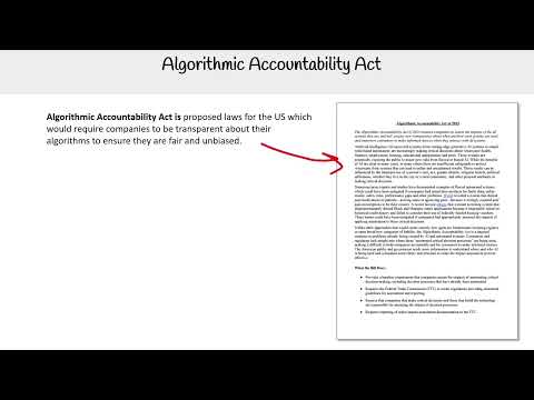 Understanding the Algorithmic Accountability Act for AI Security - AWS AI Practitioner AIF-C01