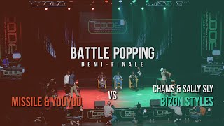 Missile & Youyou vs Chams & Sally Sly – The CODE 2022 BATTLE POPPING DEMI-FINALE