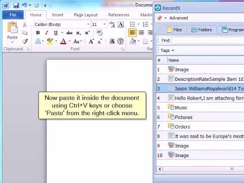 Using the Clipboard History Manager in RecentX
