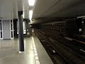 The first train direction Haje.The second train direction Letnany - the train is disappearing in the Nuselsky bridge above Nusle valley.
